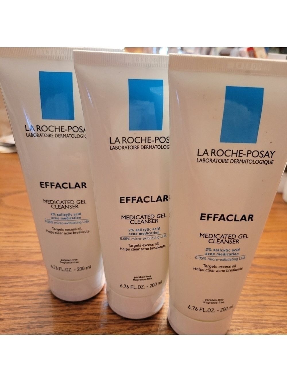 La Roche-Posay Effaclar Medicated Gel Cleanser set of 3
